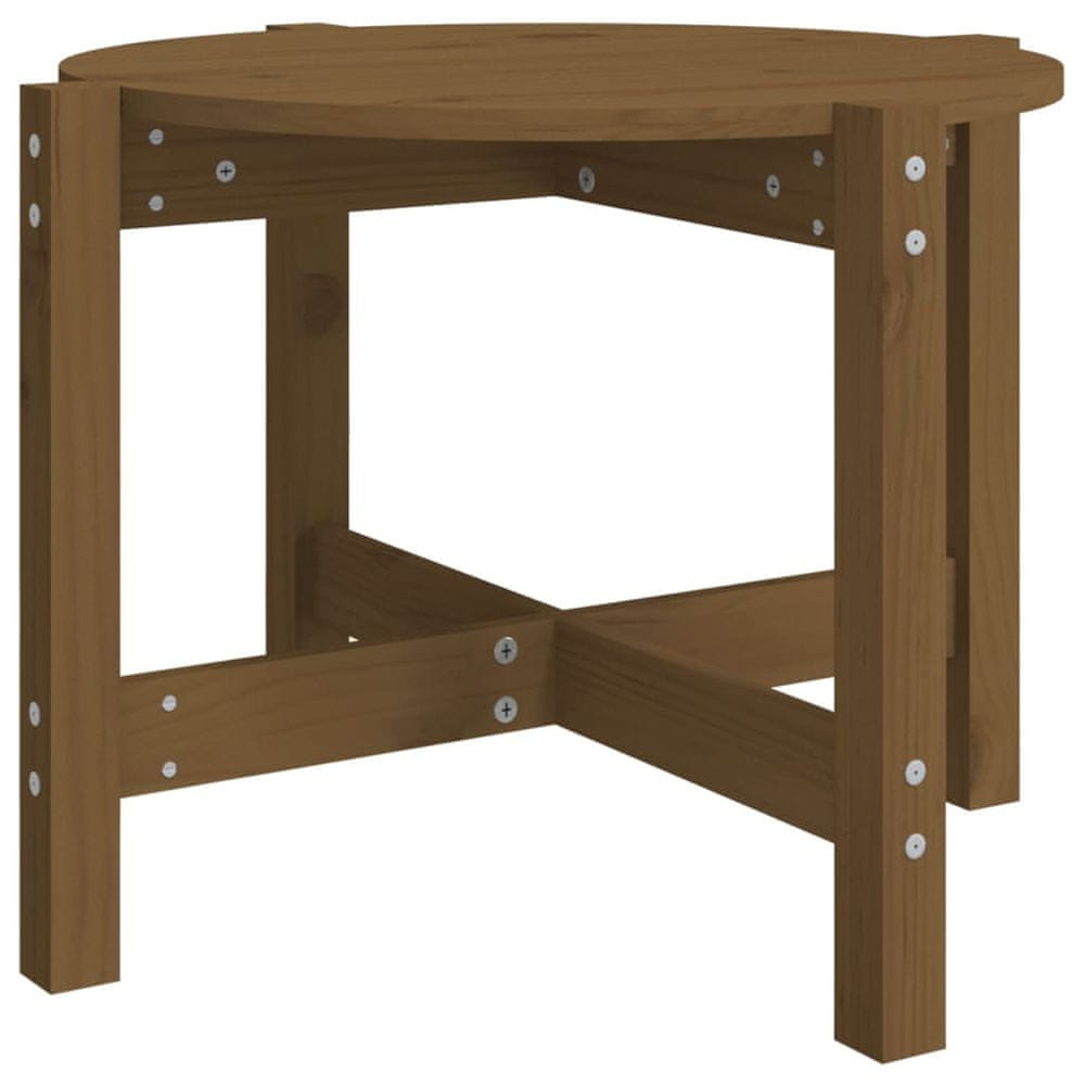 Vidaxl Konferenčný stolík medovo-hnedý Ø 62,5x45 cm borovicový masív